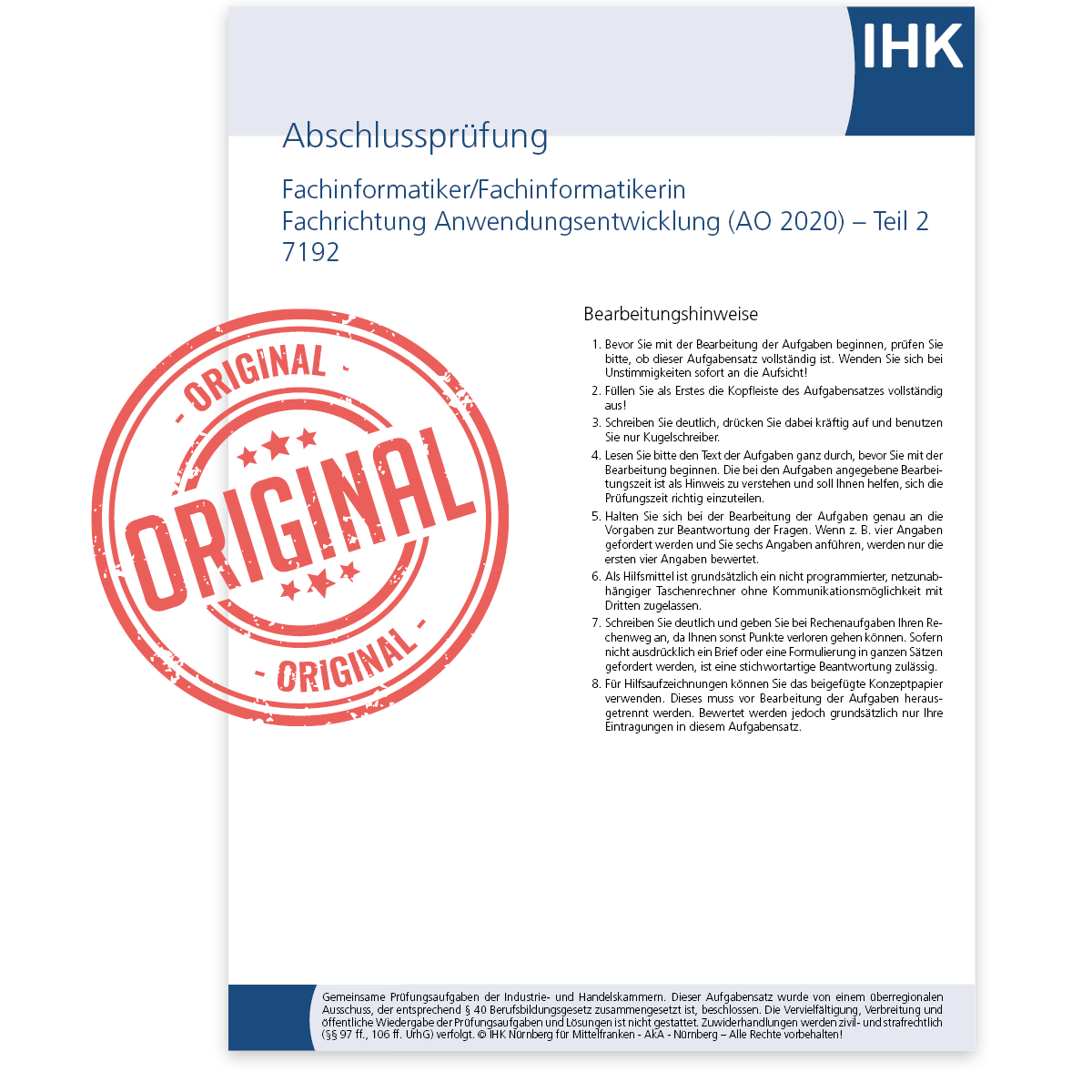 IHK-Abschlussprüfung Teil 2, Winter 2025/2026