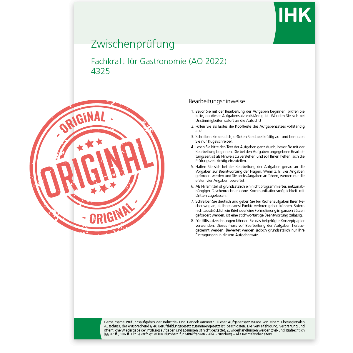 IHK-Zwischenprüfung, Herbst 2025