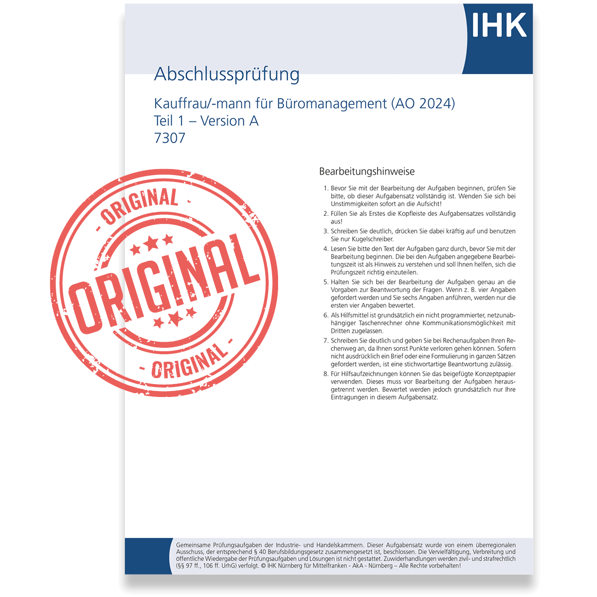 IHK-Abschlussprüfung Teil 1 - Version A, Frühjahr 2026