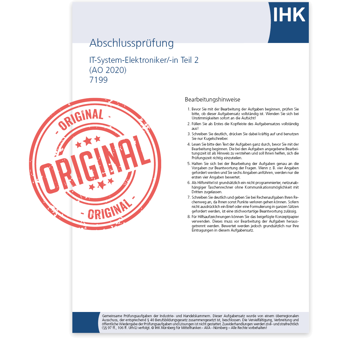 IHK-Abschlussprüfung Teil 2, Sommer 2025