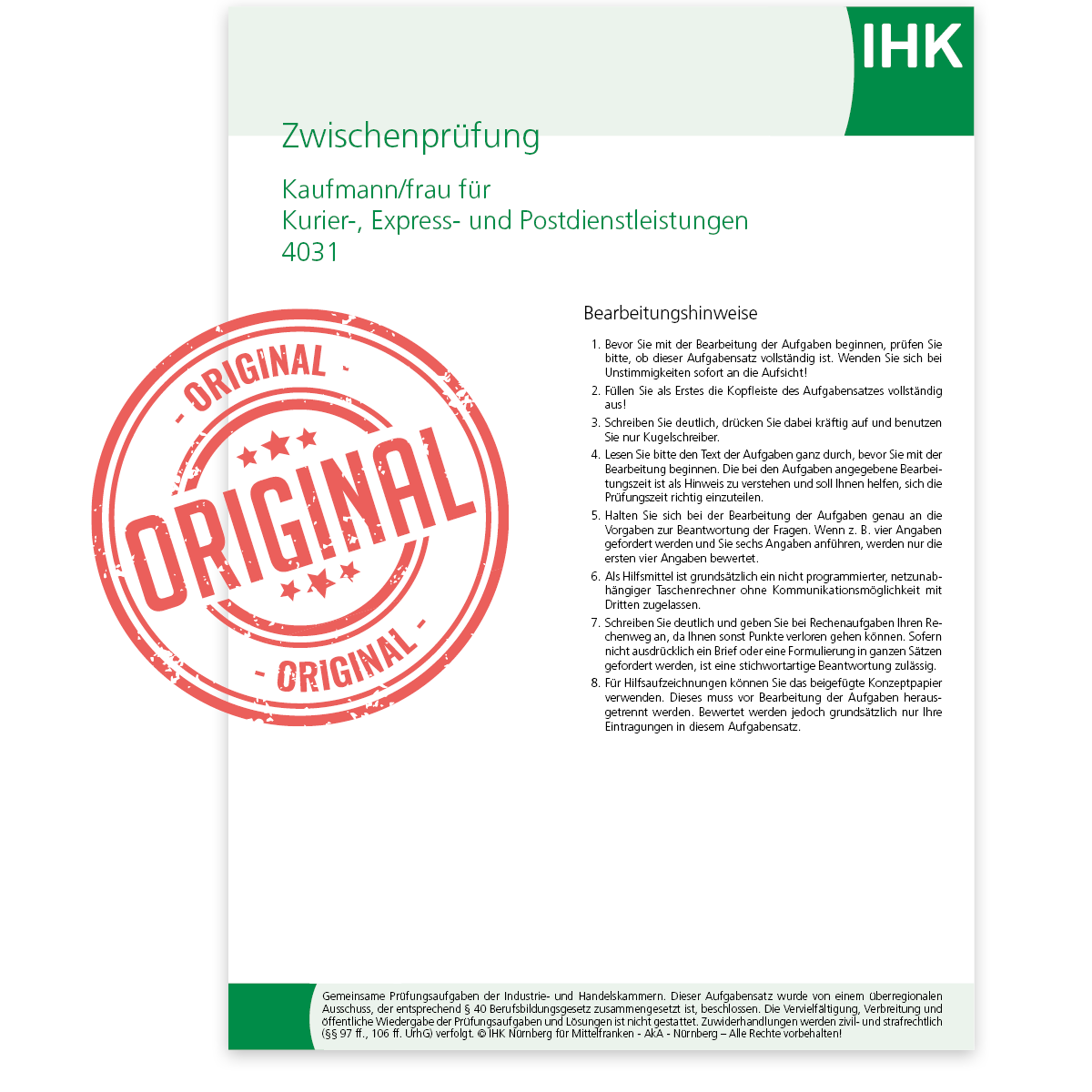 IHK-Zwischenprüfung, Frühjahr 2023