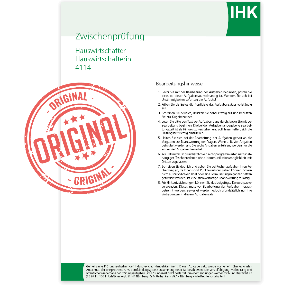 IHK-Zwischenprüfung, Frühjahr 2025